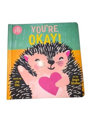 You're Okay! Children's Picture Book - Pink & Green Hedgehog Cover